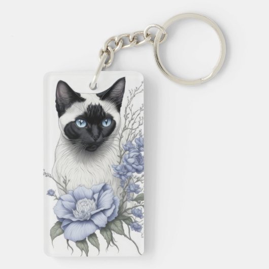 Siamese Cat Sleutelhanger (achterkant)