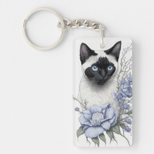 Siamese Cat Sleutelhanger (Voorkant)