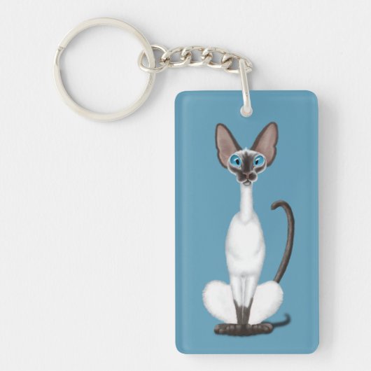 Siamese Cat Sleutelhanger (Voorkant)