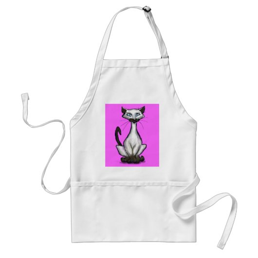 Siamese Cat Standaard Schort (Voorkant)