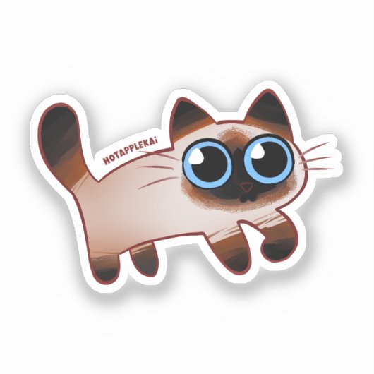 Siamese Cat sticker (Voorkant)