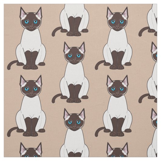 Siamese Cat Stof (Swatch)