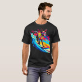 Siamese Cat Surf T-shirt (Voorkant volledig)