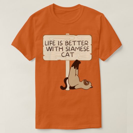 siamese cat t-shirt (Design voorkant)