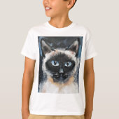 Siamese cat t-shirt (Voorkant)