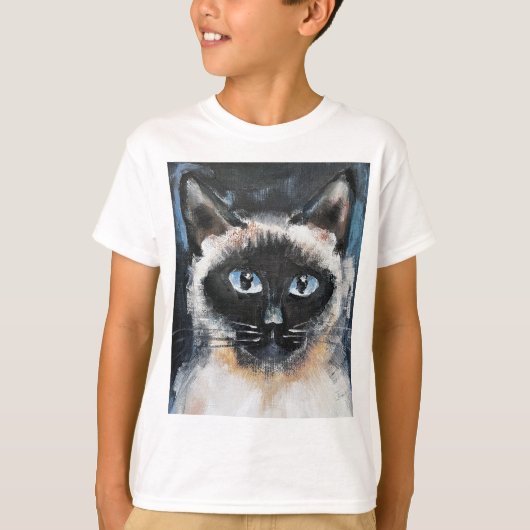 Siamese cat t-shirt (Voorkant)
