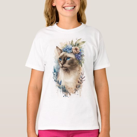 Siamese Cat T-shirt (Voorkant)