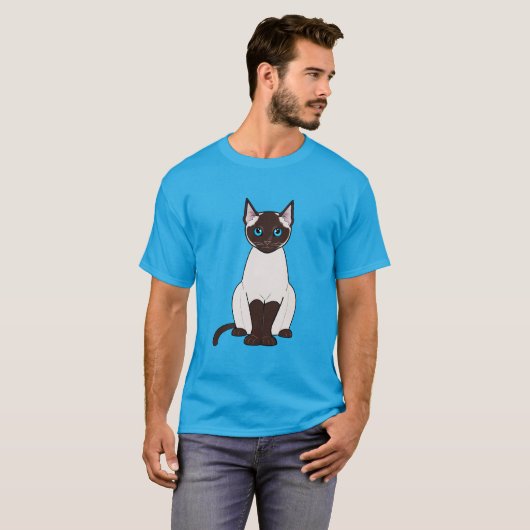 Siamese Cat T-shirt (Voorkant volledig)