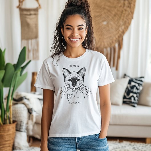 Siamese Cat T-shirt – Elegant. Trouw. Luid.
