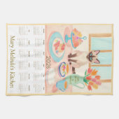 Siamese Cat & Tea Party Kitchen Towel Calendar Theedoek (Horizontaal)