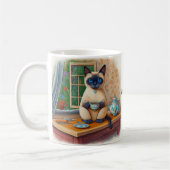 Siamese Cat Tea Time Mug Koffiemok (Links)