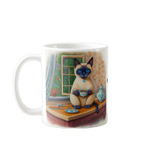 Siamese Cat Tea Time Mug