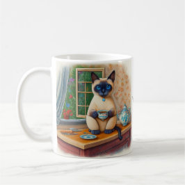 Siamese Cat Tea Time Mug Koffiemok