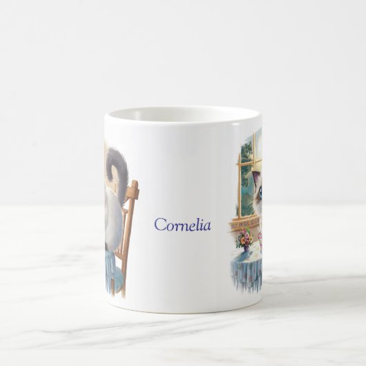 Siamese Cat & Tea Time Mug Koffiemok (Center)