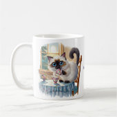 Siamese Cat & Tea Time Mug Koffiemok (Links)
