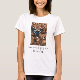 Siamese Cat Teddy Bear Hug van BiHrLe T-shirt