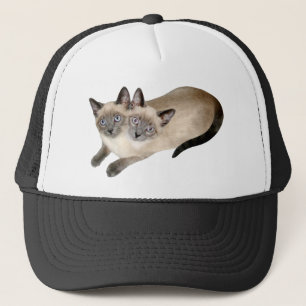 Siamese Cat Twins Trucker Pet