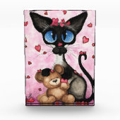 Siamese Cat Valentines Day by Bihrle Fotoblokken (Voorkant)