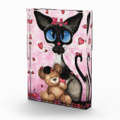 Siamese Cat Valentines Day by Bihrle Fotoblokken (Rechts)