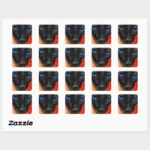 Siamese Cat Vierkante Sticker (Vel)
