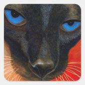Siamese Cat Vierkante Sticker (Voorkant)