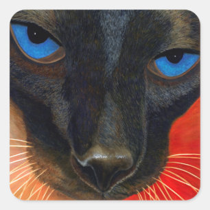 Siamese Cat Vierkante Sticker