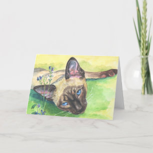 Siamese Cat Wenskaarten Kaart