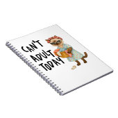 Siamese cat with text can't adult today  notitieboek (Rechterzijde)