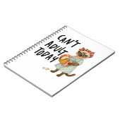 Siamese cat with text can't adult today  notitieboek (Linkerzijde)