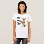 Siamese cat with text can't adult today  t-shirt (Voorkant volledig)