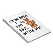 Siamese cat with text I am not bossy  Notitieboek (Rechterzijde)