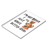 Siamese cat with text I am not bossy  Notitieboek (Linkerzijde)