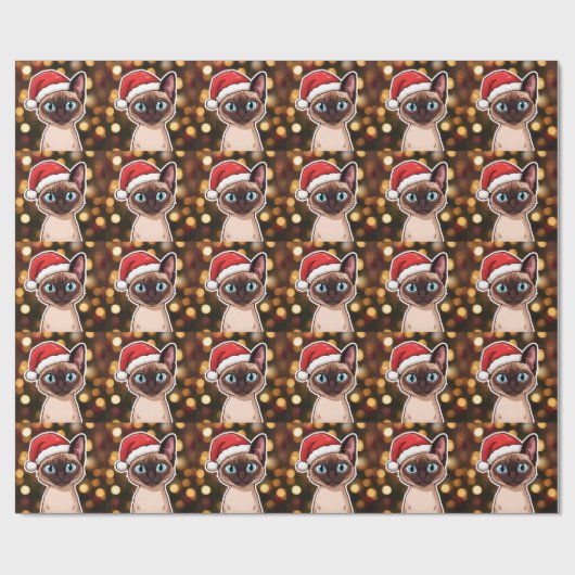 Siamese cat wrapping paper cadeaupapier (Vlak)