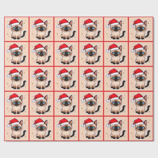 Siamese cat wrapping paper cadeaupapier (Vlak)