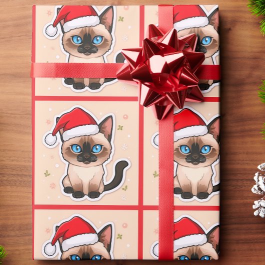 Siamese cat wrapping paper cadeaupapier