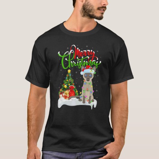 Siamese Cat  Xmas Decorations Siamese Cat Christma T-shirt (Voorkant)