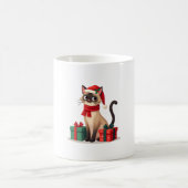 Siamese Cat Xmas Holiday Santa Siamese Cat Christm Koffiemok (Center)