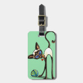 Siamese Cat Yarn Thief Bagagelabel (Voorkant verticaal)