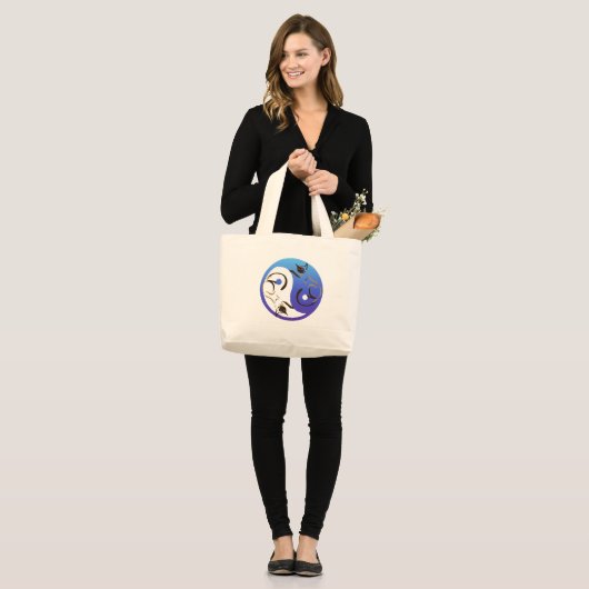 Siamese Cat Yin en Yang Bag Grote Tote Bag (Voorkant (model))