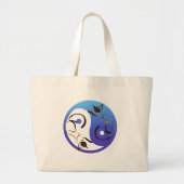Siamese Cat Yin en Yang Bag Grote Tote Bag (Voorkant)