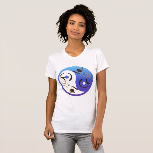 Siamese Cat Yin en Yang T-Shirt (Voorkant volledig)
