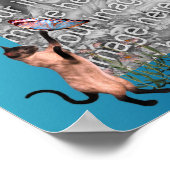 Siamese Cats Butterflies Uw foto toevoegen Poster (Hoek)