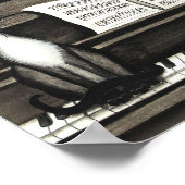 Siamese Cats Piano Music Poster (Hoek)