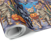 Siamese Cats Trick-or-Treating Halloween Costumes Cadeaupapier (Rol Hoek)