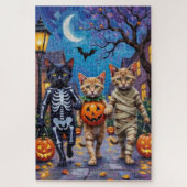 Siamese Cats Trick-or-Treating Halloween Costumes Legpuzzel (Verticaal)