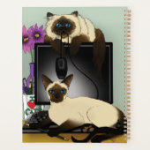 Siamese computer katten onheil planner (Achterkant)