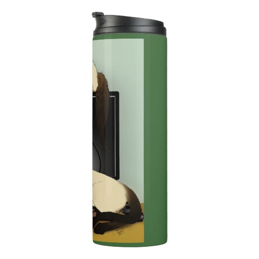 Siamese computer katten onheil thermosbeker (Geroteerd rechts)