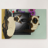 Siamese computerkatten legpuzzel (Horizontaal)