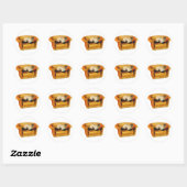 Siamese Couch Cat Ronde Sticker (Vel)