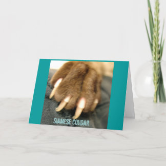 Siamese Cougar Greeting Cards Kaart